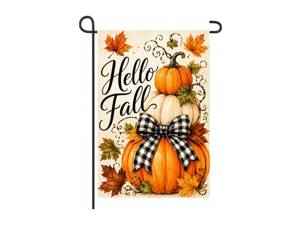 Fall Decor Hello Fall Garden Flag