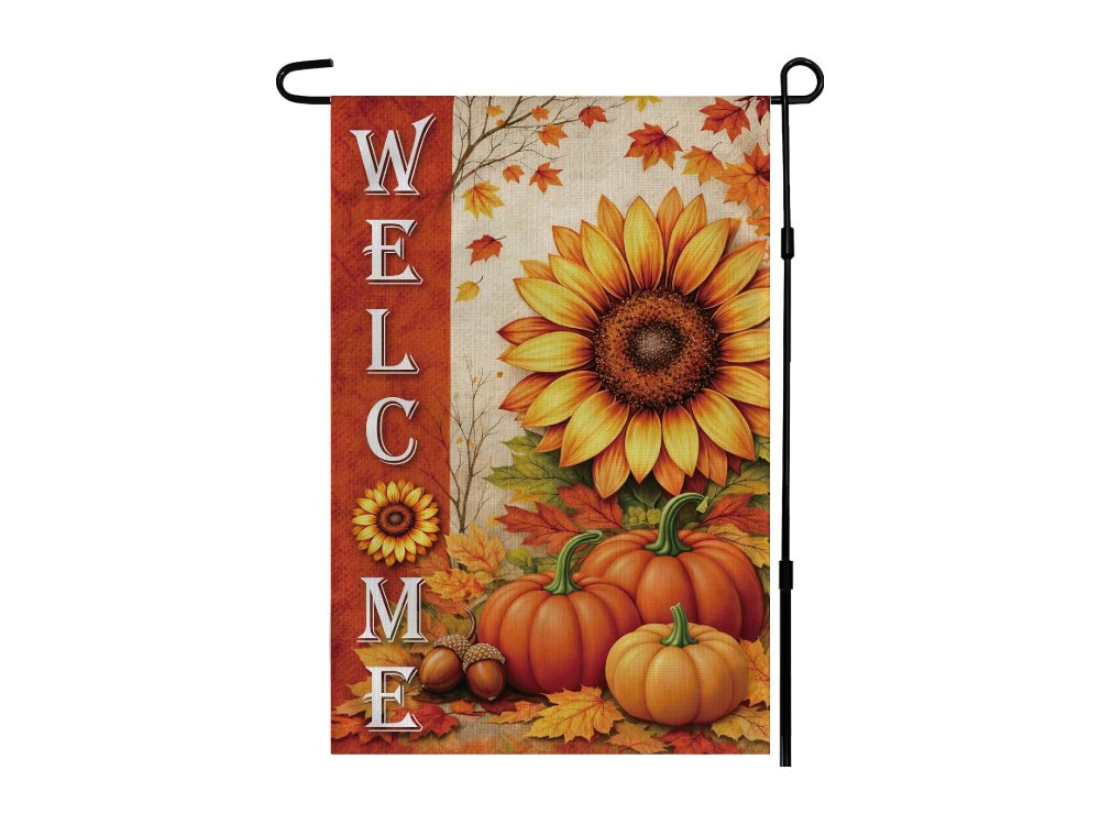 Fall Decor Sunflower Pumpkin Garden Flag