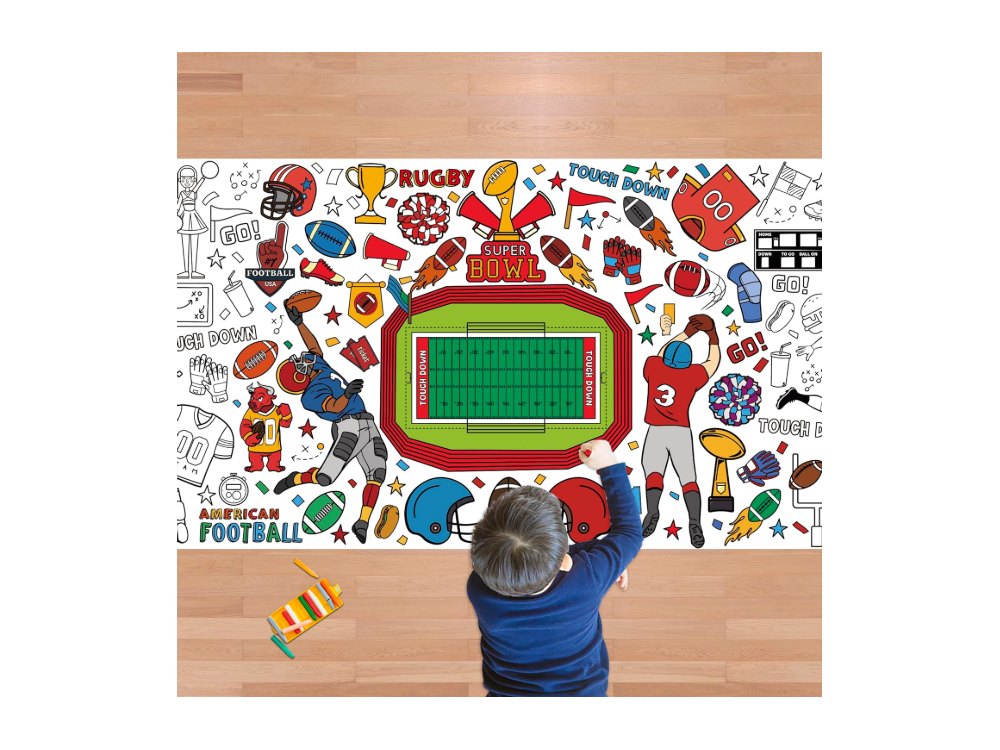 Football Giant Coloring Poster/Tablecloth