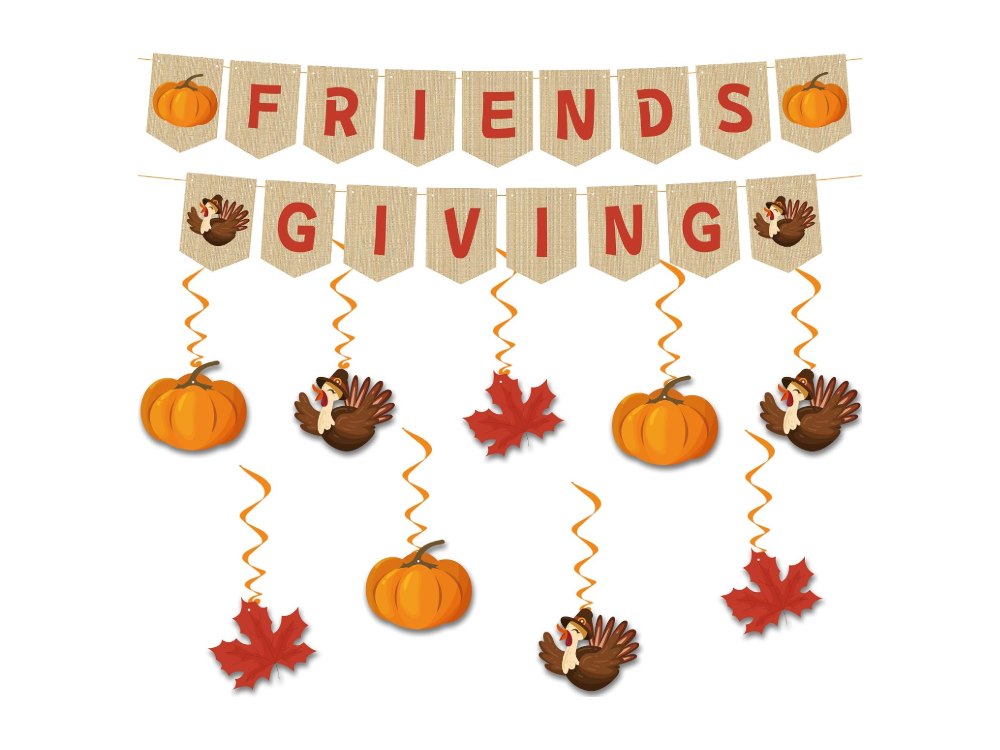 Friendsgiving Party Decorations FRIENDSGIVING Banner Turkey