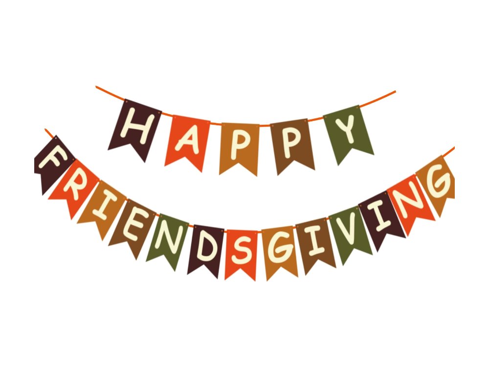 Friendsgiving Party Decorations HAPPY FRIENDSGIVING Banner