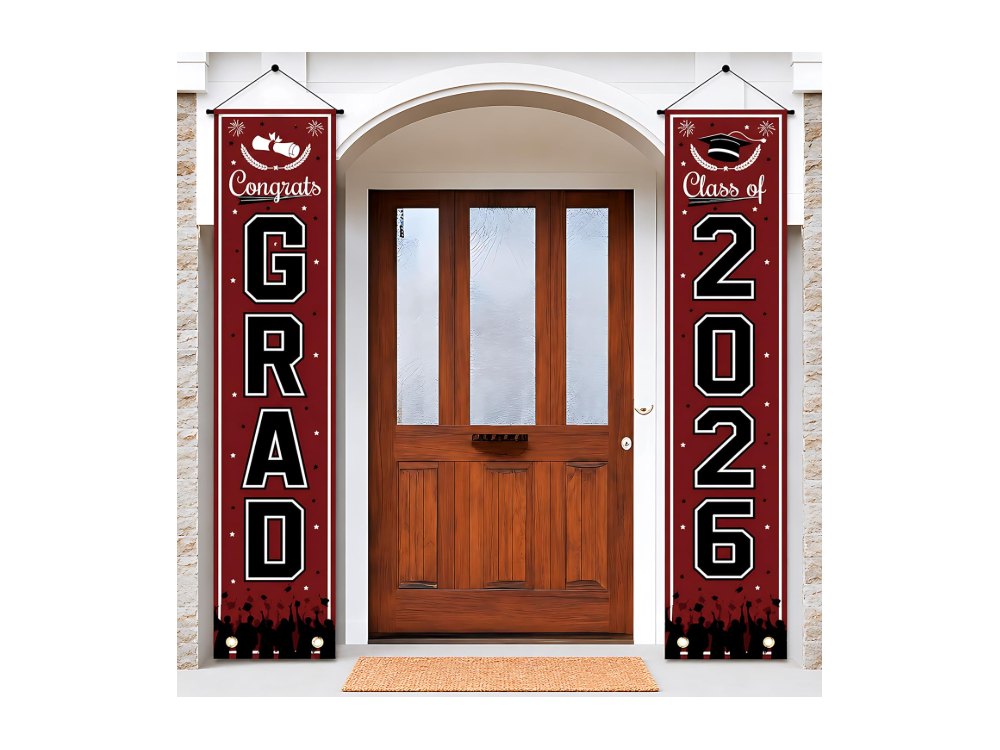 Graduation Decorations 2026 2027- Maroon Congrats Grad Porch