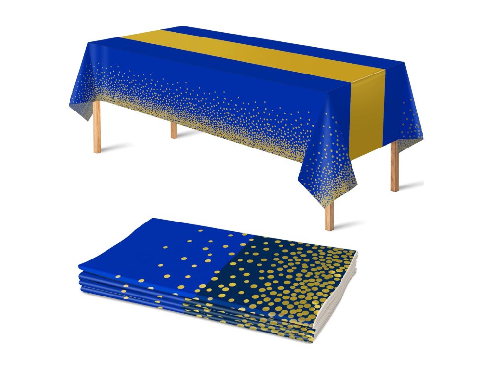 Graduation Tablecloth with Blue and Gold Tablecloth