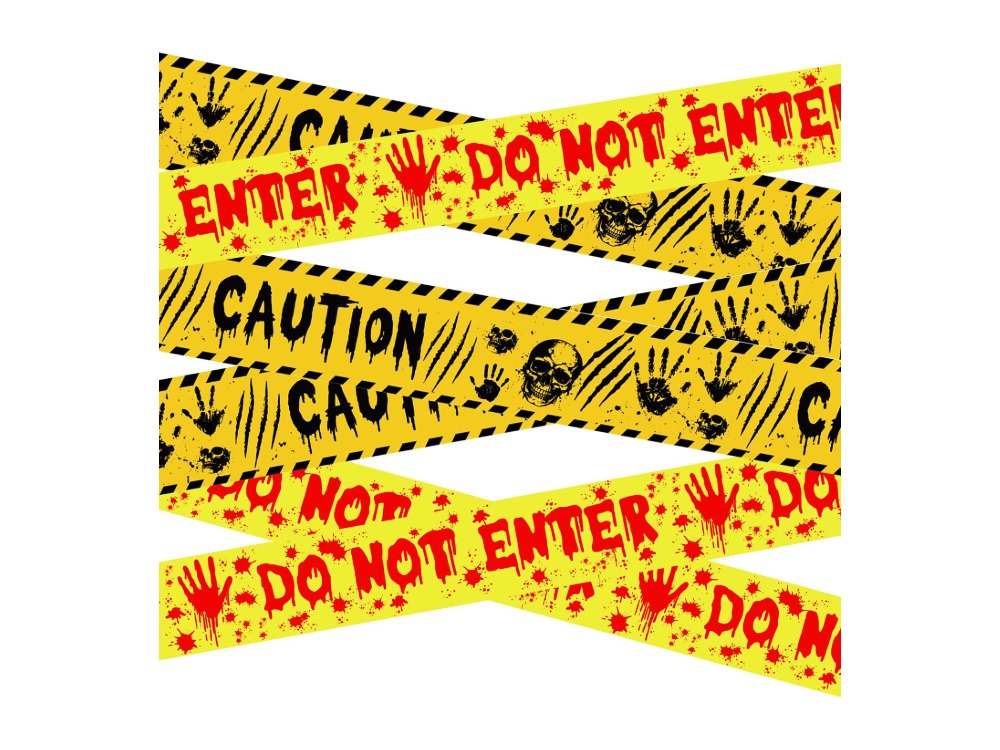 Halloween Decorations 2PCS Fright Tape for Halloween Party