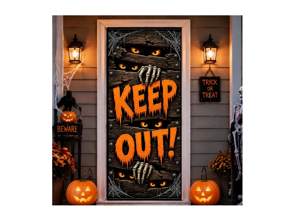 Halloween Door Decorations Halloween Keep Out Door Cover