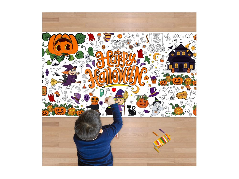 Halloween Giant Coloring Poster/Tablecloth-Halloween Crafts