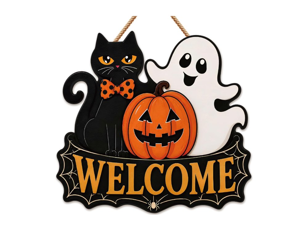Halloween Party Decorations Halloween Welcome Wreaths Sign