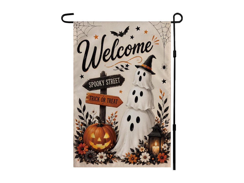 Halloween Party Decorations Welcome Garden Flag