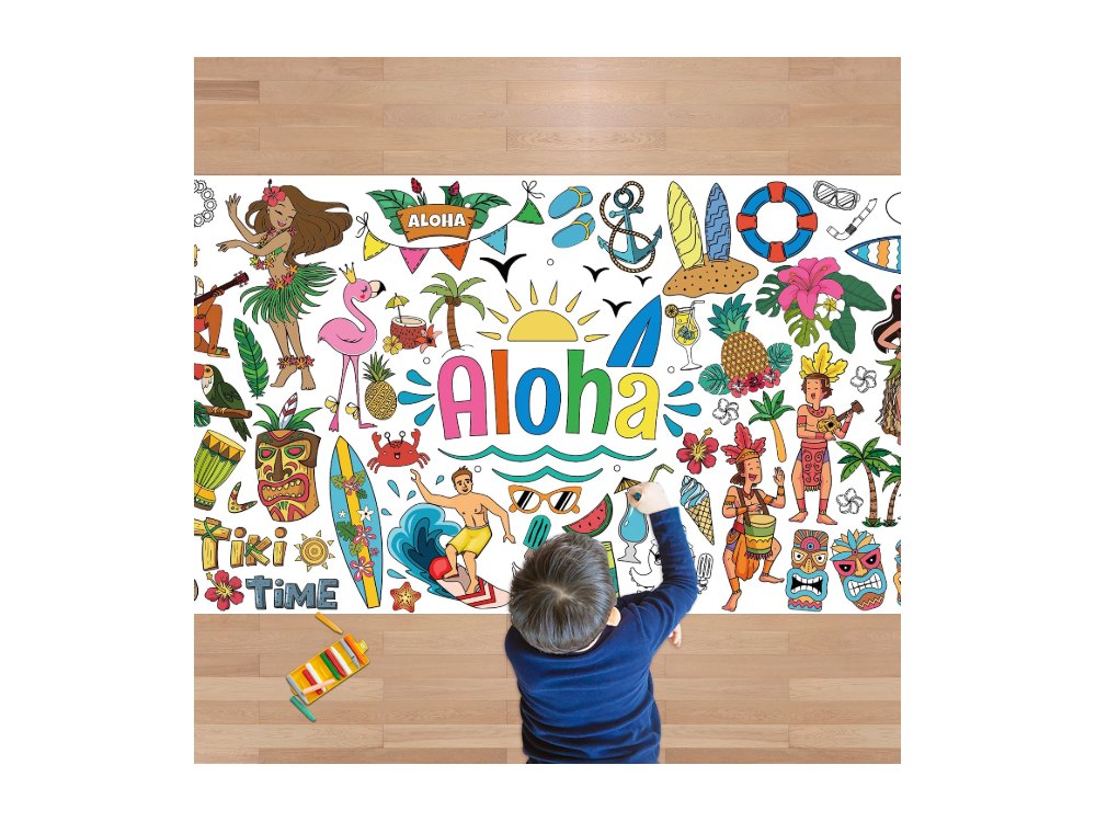 Hawaiian Giant Coloring Poster/Tablecloth