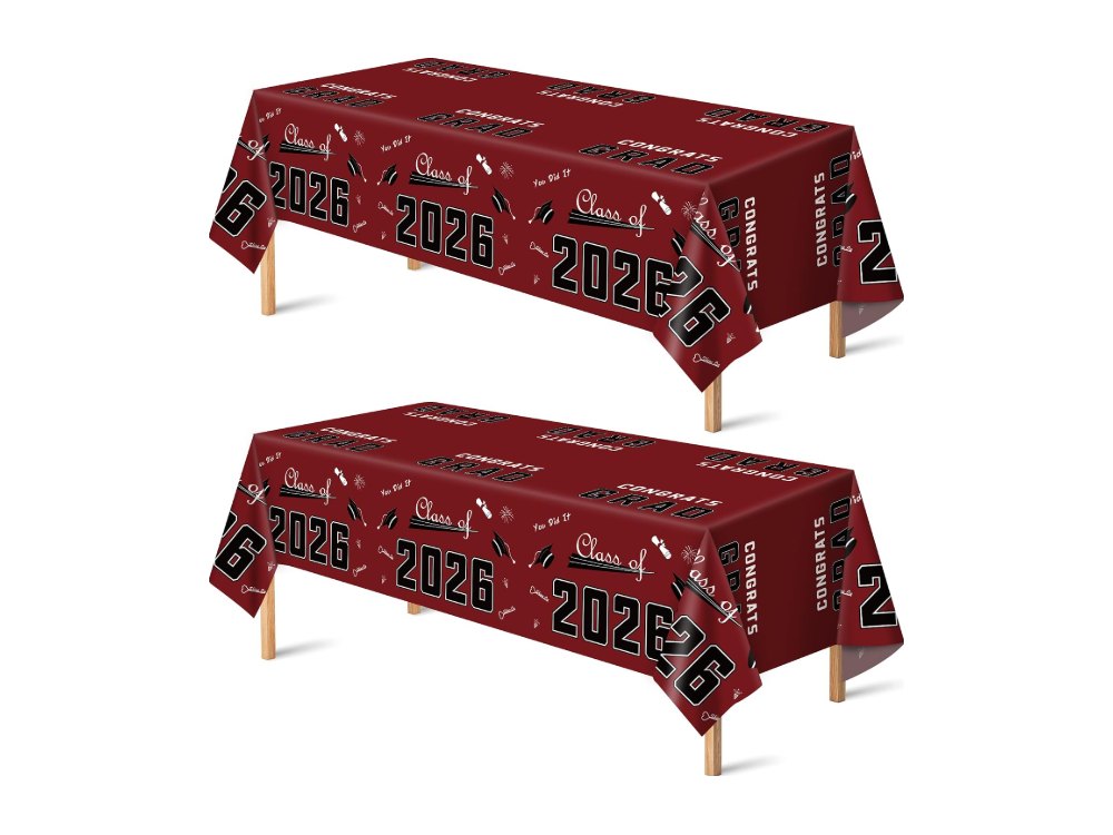 Maroon Graduation Decorations Class of 2026 2027- 𝐒𝐇𝐎𝐏