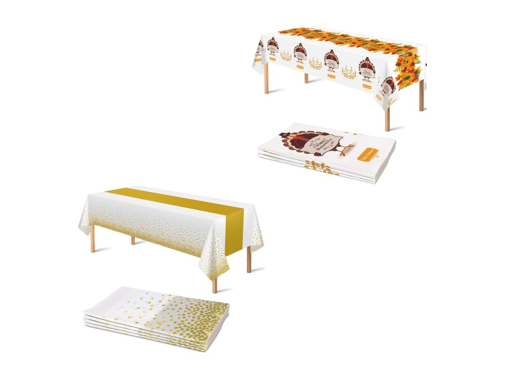 OHOME 7 Pack Disposable Plastic Tablecloth