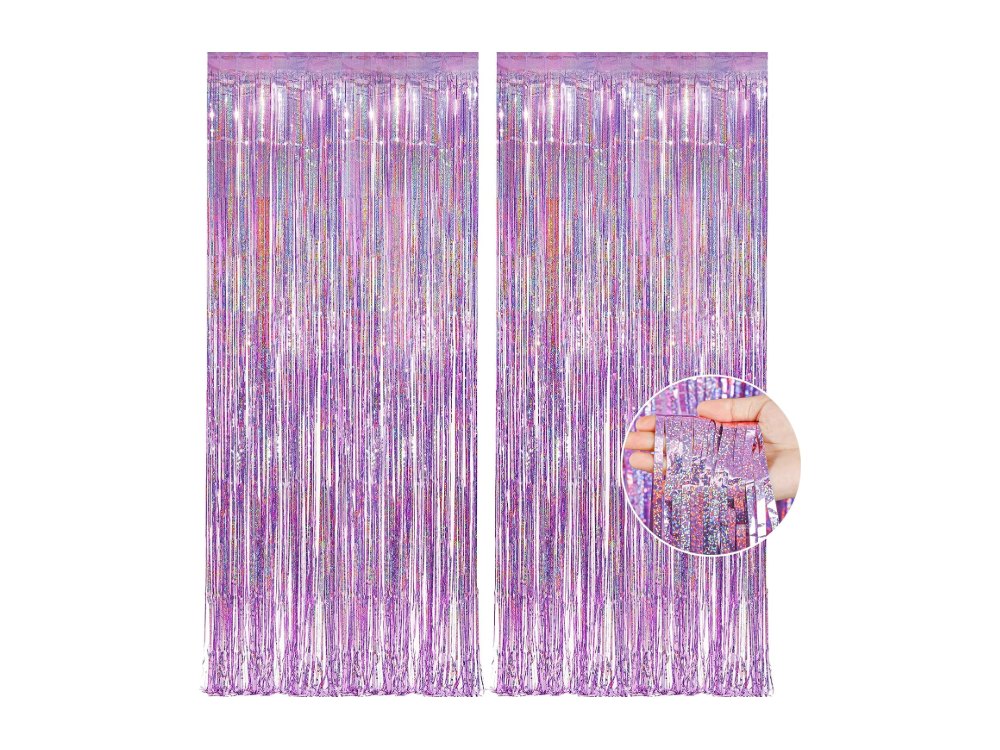 Pink Tinsel Curtain Party Backdrop Streamers