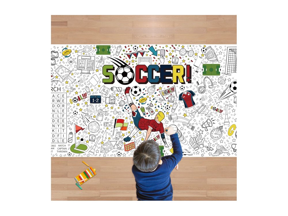 Soccer Giant Coloring Poster/Tablecloth
