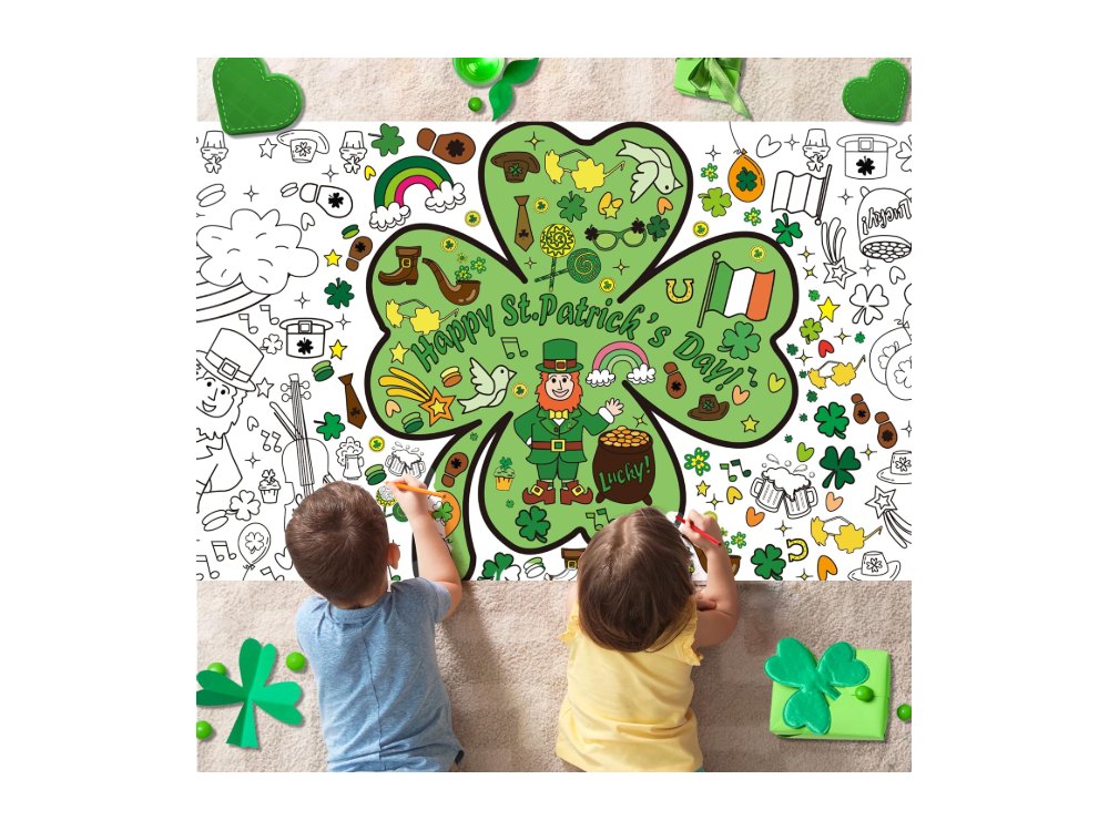St Patrick's Day Giant Coloring Poster/Tablecloth