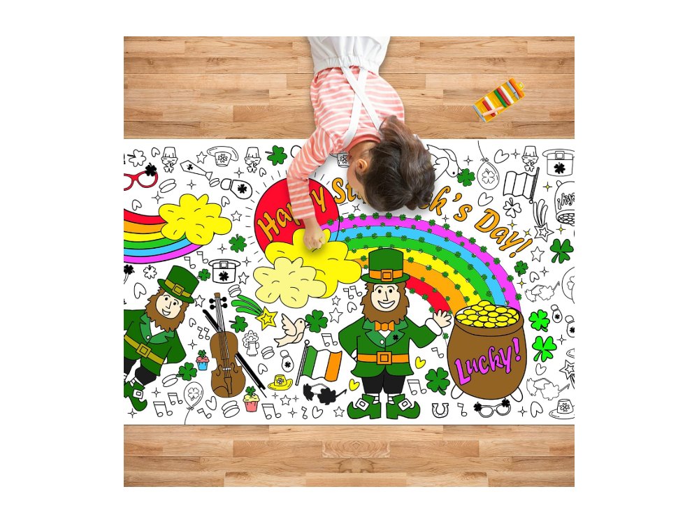 St. Patrick's Day Giant Coloring Poster/Tablecloth