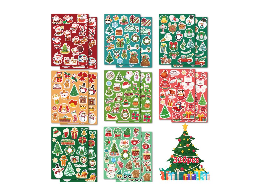 Stocking Stuffers 320 PCS Christmas Stickers
