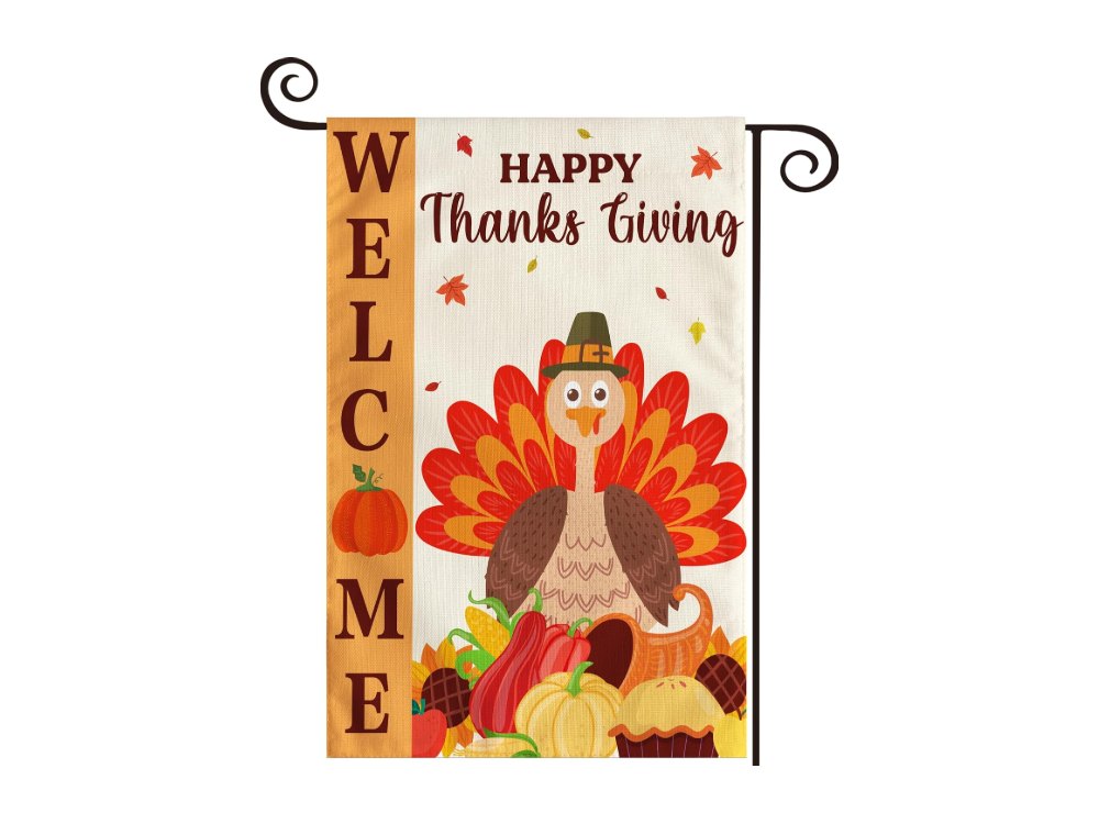 Thanksgiving Decorations Welcome Garden Flag