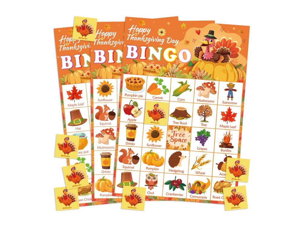 Thanksgiving Giant Coloring Poster with Thanksgiving Bingo