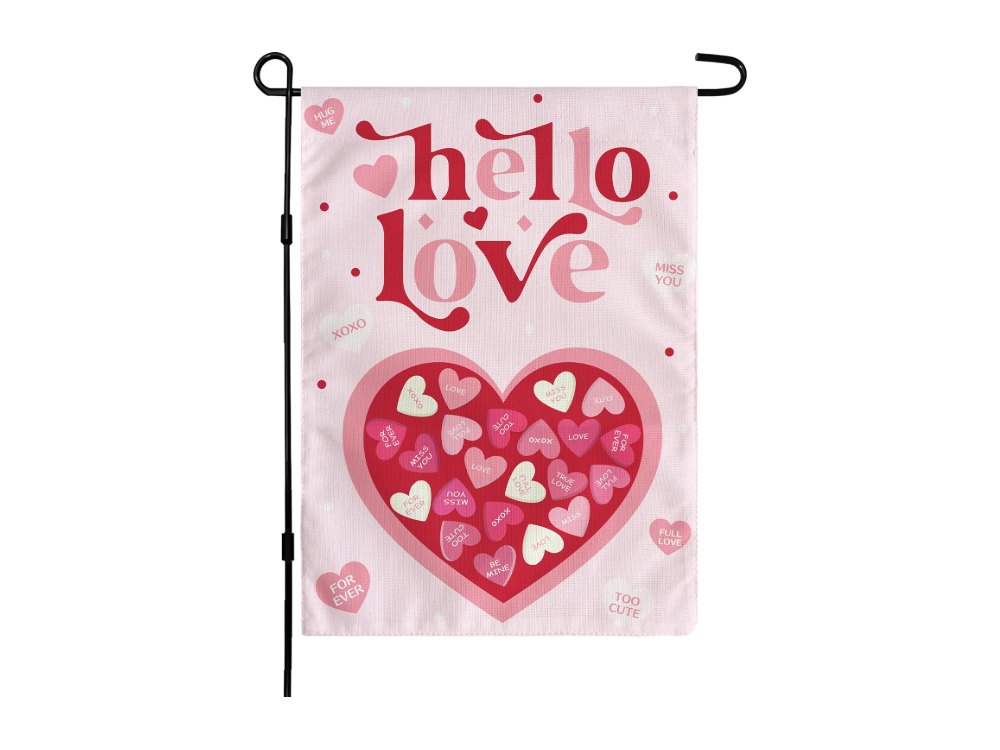 Valentines Day Decorations Heart Love Welcome Garden Flag