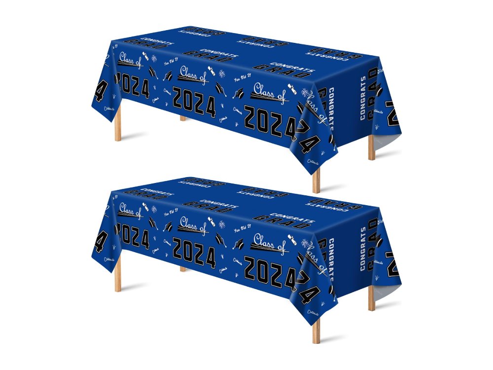 White and Gold Tablecloth and Graduation Tablecloth