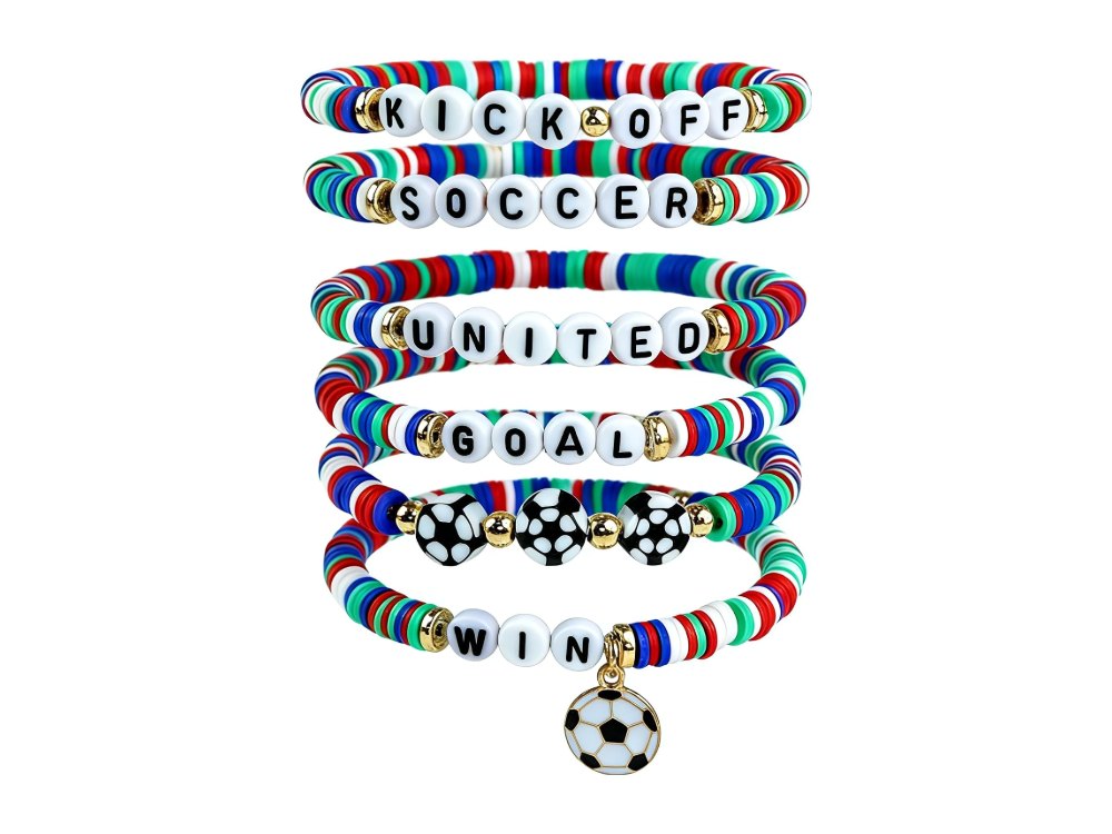 World Game Cup Soccer Jersey 2026-6 Pack USA Soccer Bracelets
