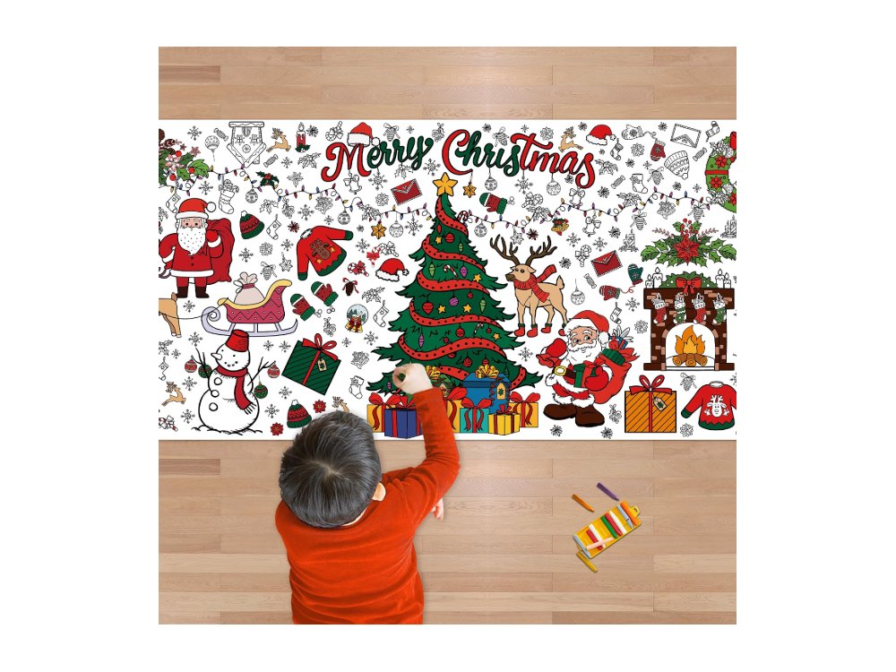 Xmas Giant Coloring Poster/Tablecloth-Christmas Crafts